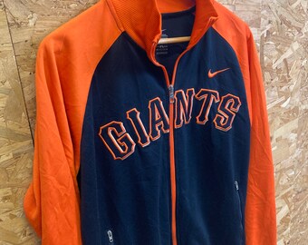 Vintage Y2K Nike SF Giants Baseball Embroidered Spell Out Zip up