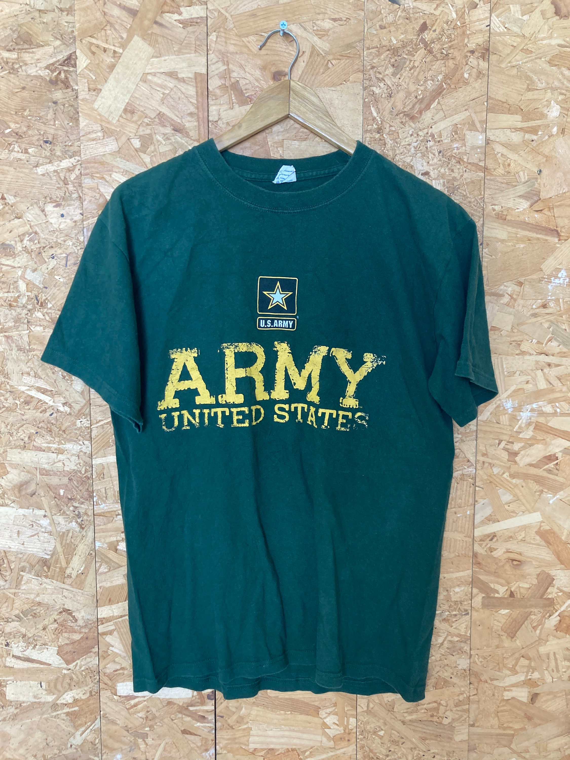 Vintage 90s Dark Green Yellow US Army Marines Physical Training