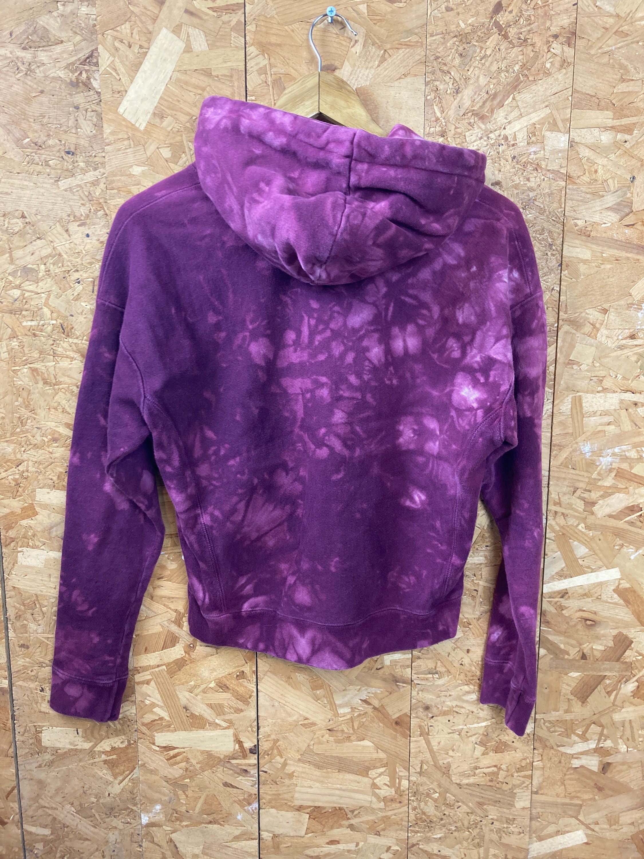 Vintage 90s Champion USA Reverse Weave Customised Tie Dye Purple Hoodie With Golden Spellout Size Small Etsy