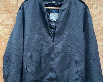 Vintage Neptune Garment Co. Men's Size 48 XL Black Bomber Jacket