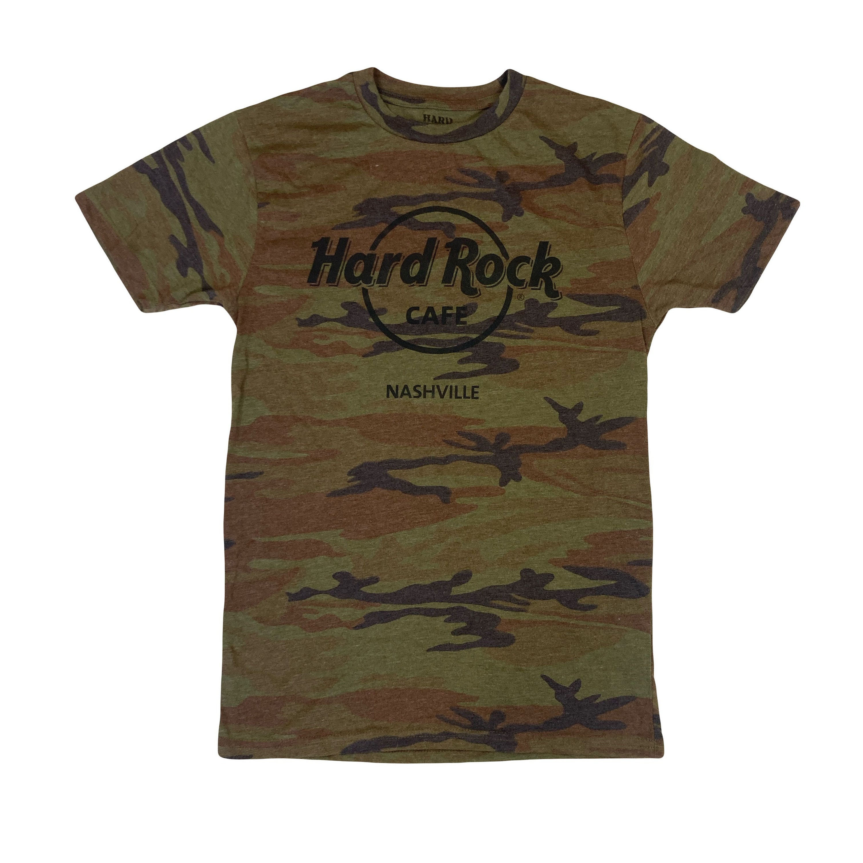 Vintage 90 Hard Rock Cafe Nashville Camouflage Green Souvenir T 