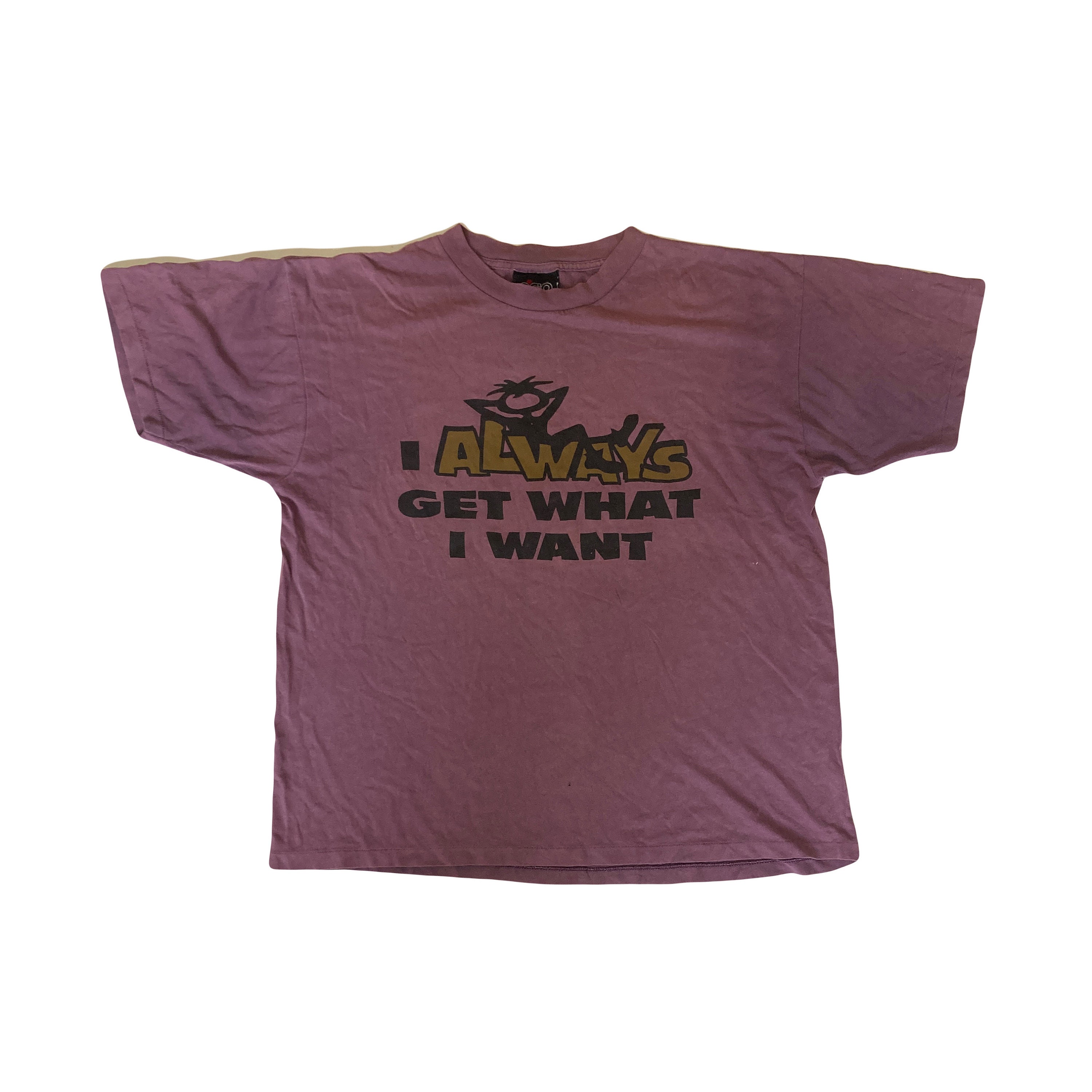 Vintage 90s I Always Get What I Want Dark Mauve Purple Single