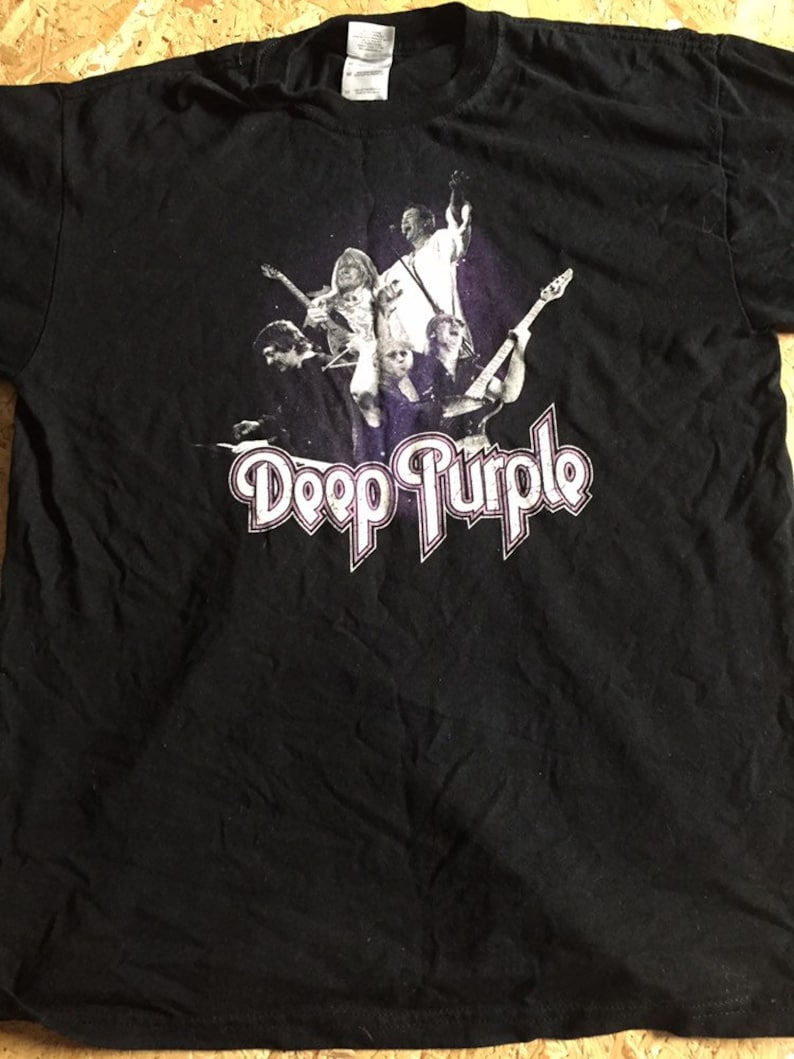 Vintage Band T Shirt Deep Purple Worldwide Tour Dates on Back - Etsy