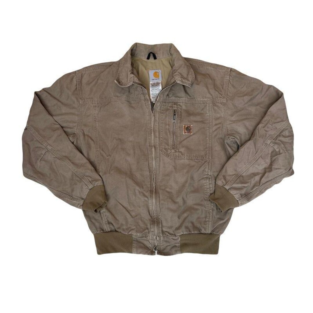 ジャケット・アウター 90's Carhartt made in Mexico Carhartt SZ Brown Lined Jacket Made In Mexico Hoodie Rare