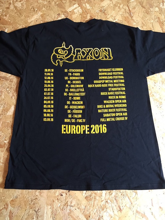 Saxon Heavy Metal Band Tour 2016 T Shirt Size Large - Etsy Norway