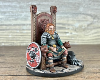 Viking Jarl Warrior – Hand-Painted 3D Printed Resin Figurines, Unique Fantasy Collectible for Tabletop Games