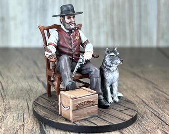 Sheriff Figurine Miniature – Plastic Western Cowboy Figure for Display & Decor