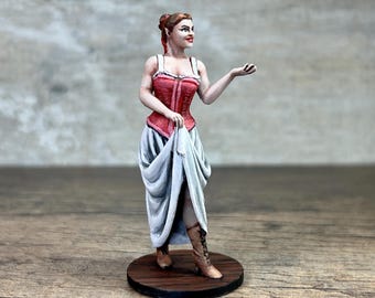Wild West Saloon Girl Miniature – Hand‑Painted Collectible Figurine