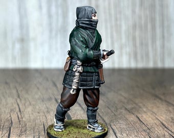 Hand-painted Ninja figurine. a gift for the desktop