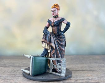 hand-painted Figures 80mm Miss Kitty from gunsmoke Long Branch saloon  (3.15in) Scale 1:24