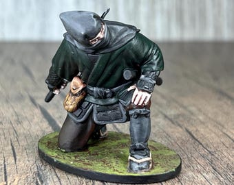 Handmade Ninja Figurine – Unique Desk Decor and Gift for Collectible Art Fans