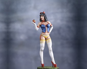 Tabletop Miniature Resin Kit Figure A fairy tale character. Snow White. Unassembled Model Kit 80mm