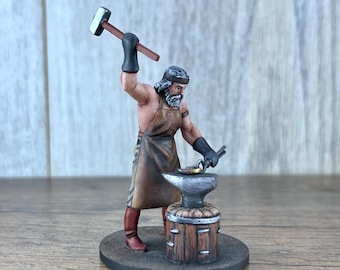Handcrafted Blacksmith Tabletop Miniatures - 3D Printed Decor - Unique Collectible Sculpture for Home Decor
