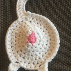 Posavasos de ganchillo con forma de trasero de gato, regalo divertido para amantes de los gatos, posavasos hechos a mano. imagen 4