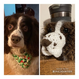 Springer spaniel mug cozy, Coffee Mug Warmer, Mug Sweater, Coffee Sleeve, Tea Cozy, , for mum, Christmas present, gift for her, for him image 1