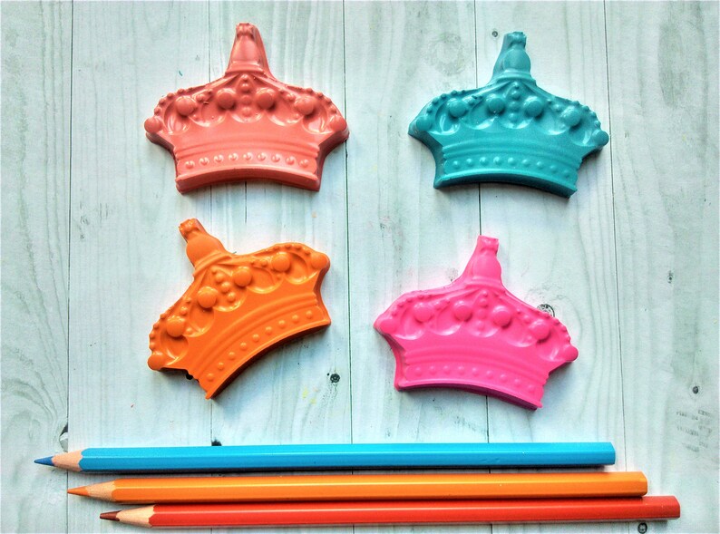 Royal Crown Crayons Fairy Tale Crayons King Queen Party Etsy