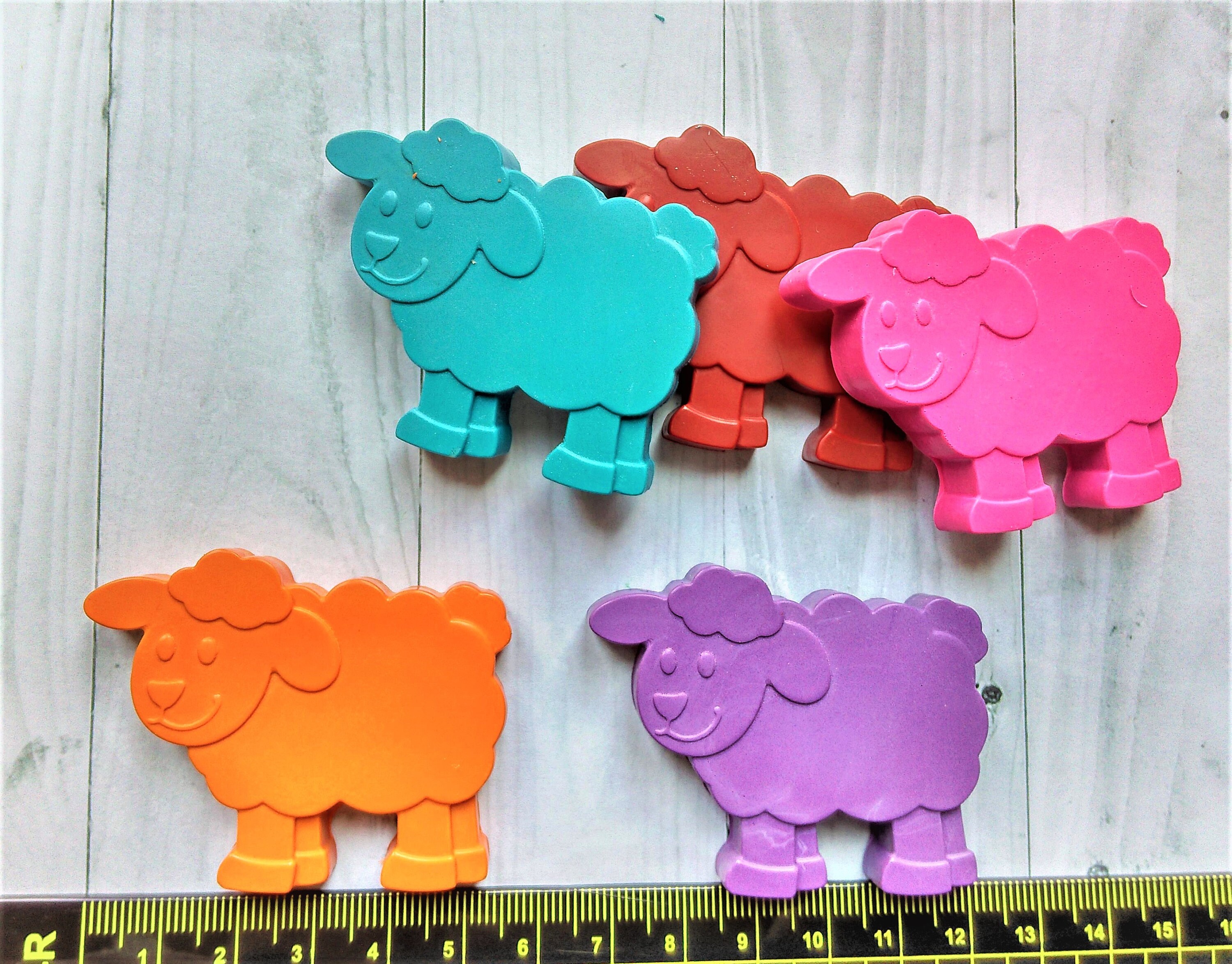 Sheep Shaped Crayons Farm Yard Animal Crayon Favours - Etsy UK