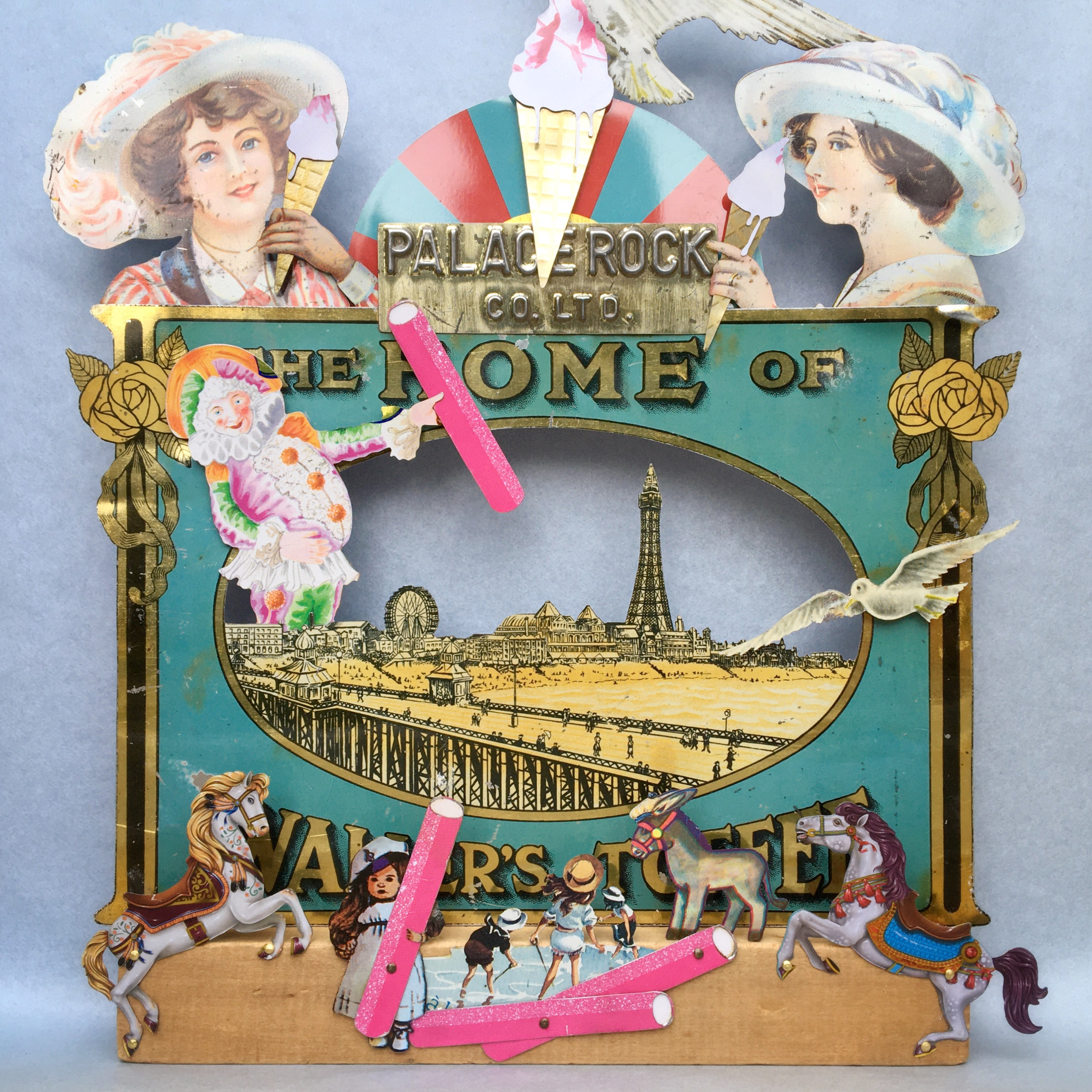 Recycled Vintage Tin Art edwardian Blackpool Etsy