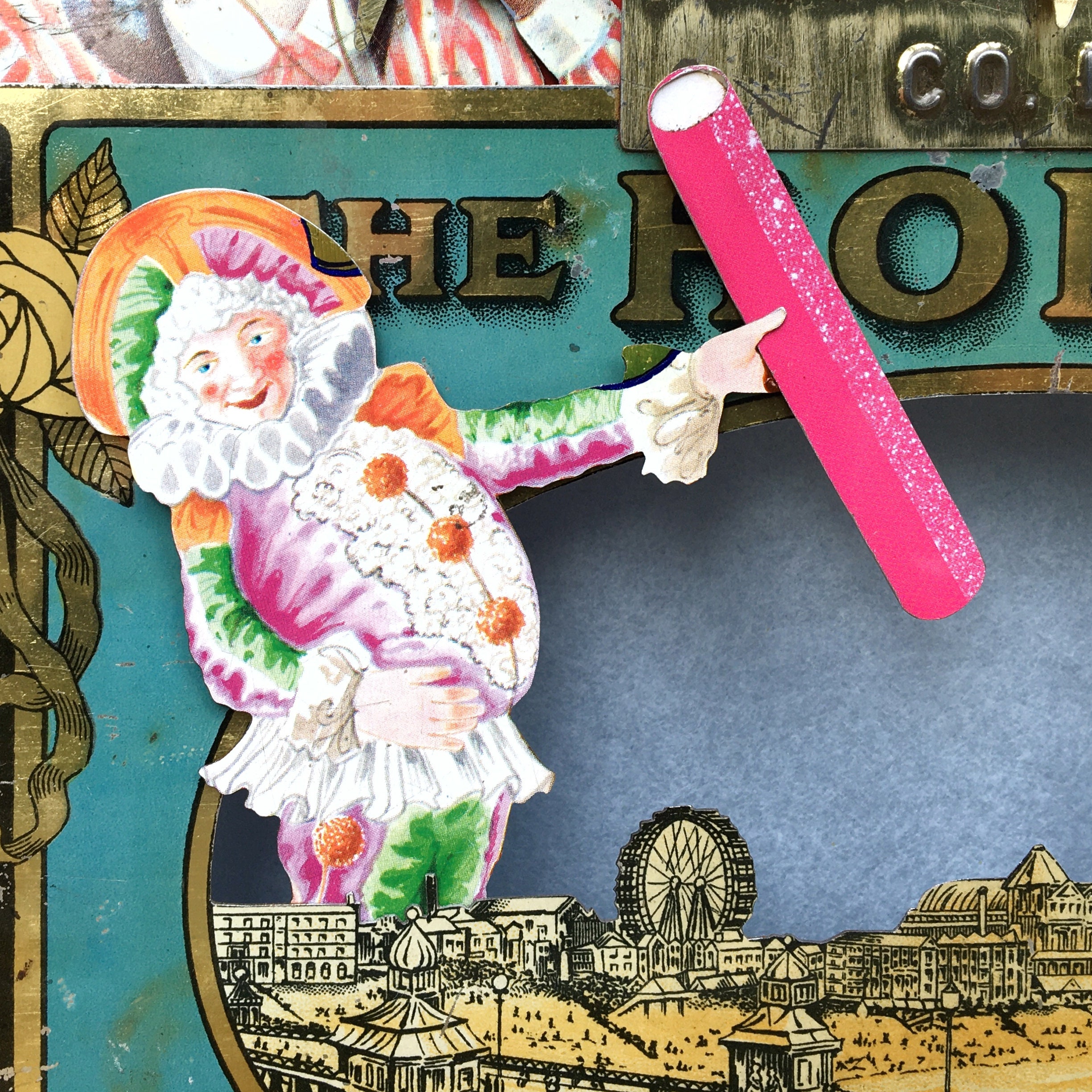 Recycled Vintage Tin Art edwardian Blackpool Etsy