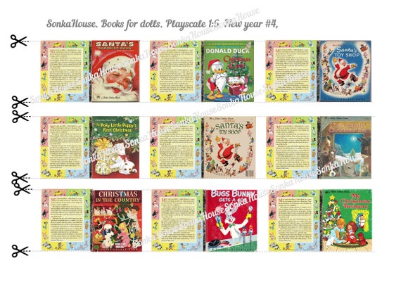 Lotto 12 Libri In Miniatura Little Golden Books Scala 1:12 Per Case Delle Bambole