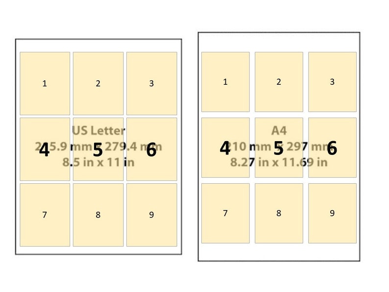 May include: A diagram comparing the dimensions of US Letter and A4 paper sizes. The US Letter size is 8.5 inches by 11 inches, or 215.9 mm by 279.4 mm. The A4 size is 8.27 inches by 11.69 inches, or 210 mm by 297 mm.