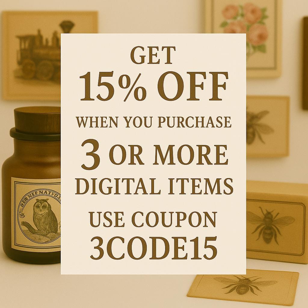 Vintage Apothecary & Magic Labels PDF – Printable Mini Bottle Labels ...