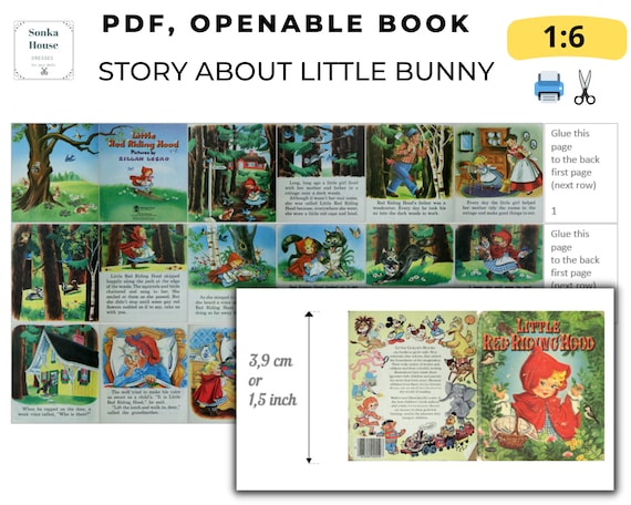 DIY Miniature Book PDF Instant Download Little Red Riding - Etsy