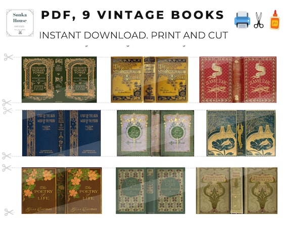 PDF Instant Download 9 Covers Book Miniature Old Dollhouse - Etsy