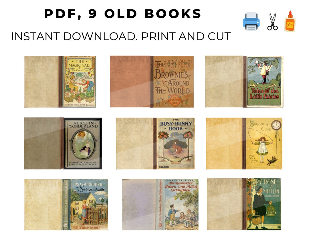 Fairy Tales Collection PDF Instant Download 9 Vintage Book Cover, Alice ...