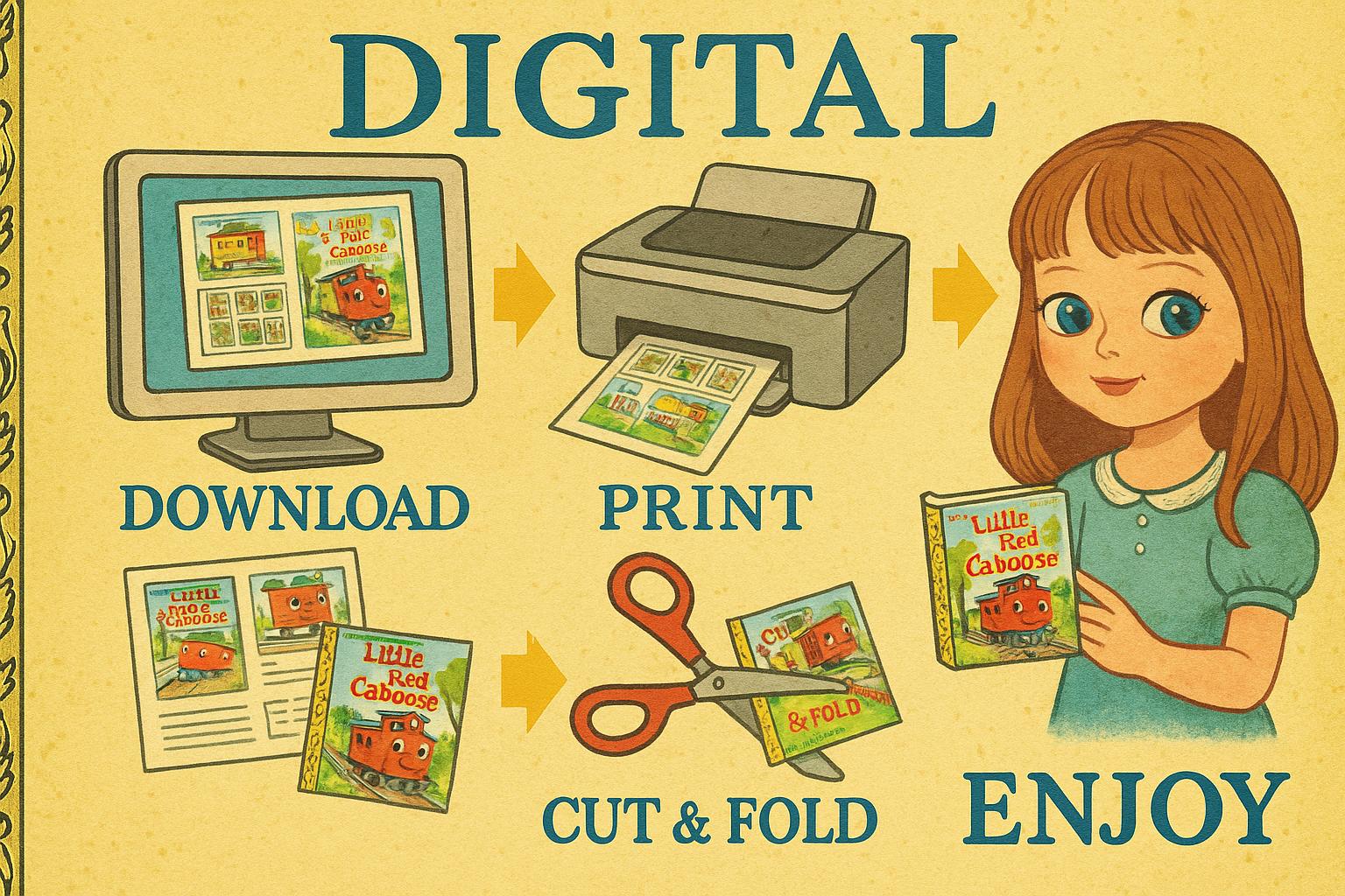 PDF Instant Download 9 Covers Book Little Golden Books Dollhouse