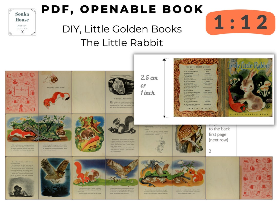 DIY Miniature Printable, Little Rabbit, PDF 1/12 Instant Download ...