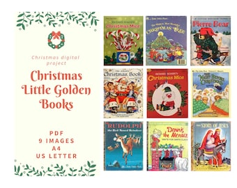 PDF Vintage Christmas, Digital Collage Sheet, cards, A4, US Letter, 9 images, Instant Download, Scrapbooking set 2025