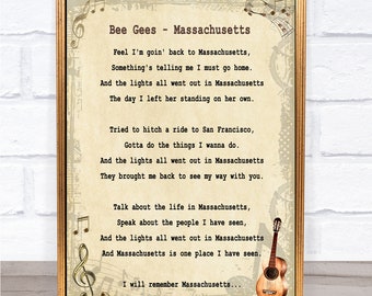 Bee Gees Poster Etsy