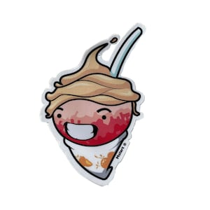 Panama Raspao Rojo Sticker, Raspao Panameño, Pollera Montuna, Raspao de Panamá, Molart, Molart PTY, PTY, Panama Souvenir, Panamanian Raspao