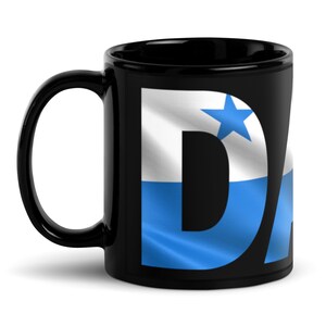 Panama Flag Dad Black Glossy Mug