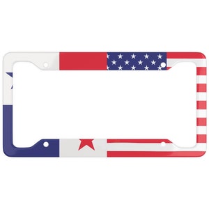Panama - USA License Plate Frame, Panama Souvenirs, Panama License Plate Frame, PTY, 507, Panamanian Souvenirs, Panama, American/Panamanian