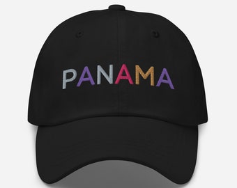 Panama Dad Hat: Colorful Letters, Panamanian Souvenir