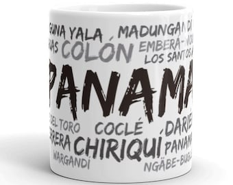 Panama Provinces Coffee Mug, Panama Coffee Mug, Panama Mug, Panama, Panamanian Souvenirs, Panama Coffee, Provinces, Panama Gift