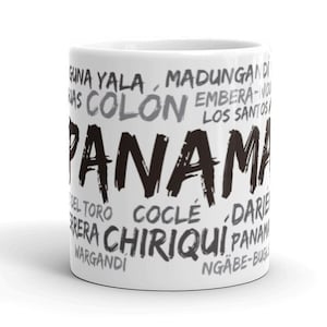 Panama Provinces Coffee Mug, Panama Coffee Mug, Panama Mug, Panama, Panamanian Souvenirs, Panama Coffee, Provinces, Panama Gift