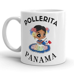 Pollerita Coffee Mug, Panama Coffee Mug, Cafe Panameño, Panama Coffee, Panama Gifts, Panama Gift, Panama Souvenirs, Panama Christmas