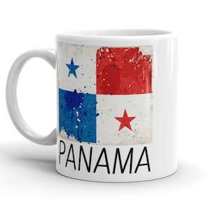 Panama Flag Coffee Mug | Panama Gift | Panama Culture | Panamanian Flag | Panama | Panama Coffee | Panama Canal | Panamanian Geisha Coffee