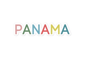 Vintage Colors Panama Sticker: Durable Vinyl Souvenir