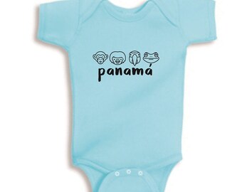 Panama Baby Unisex Bodysuit, Panama Bebecrece, Panama Souvenirs, Panamanian Babies, Panama Fauna, Panama Baby Gift, Panamanian Baby Gift, PA