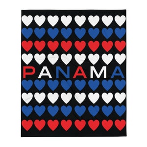 Panama Corazones Throw Blanket