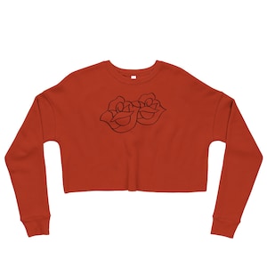 Flor Del Espiritu Santo Crop Sweatshirt, Panamese bloemen, Panama Nationale Bloem, Heilige Geest Bloem, Panama, Panama Flora, Panamese