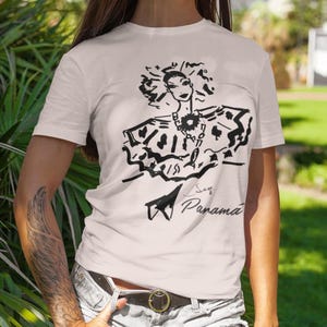 Pollera Tshirt, Panama Shirt, Panamanian Culture, Panama Apparel, Panama Gifts, Panamanian Gifts, Panama Souvenirs,