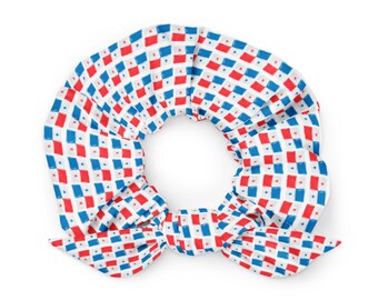 Panama Flag Scrunchie: Patriotic Hair Accessory with Bow