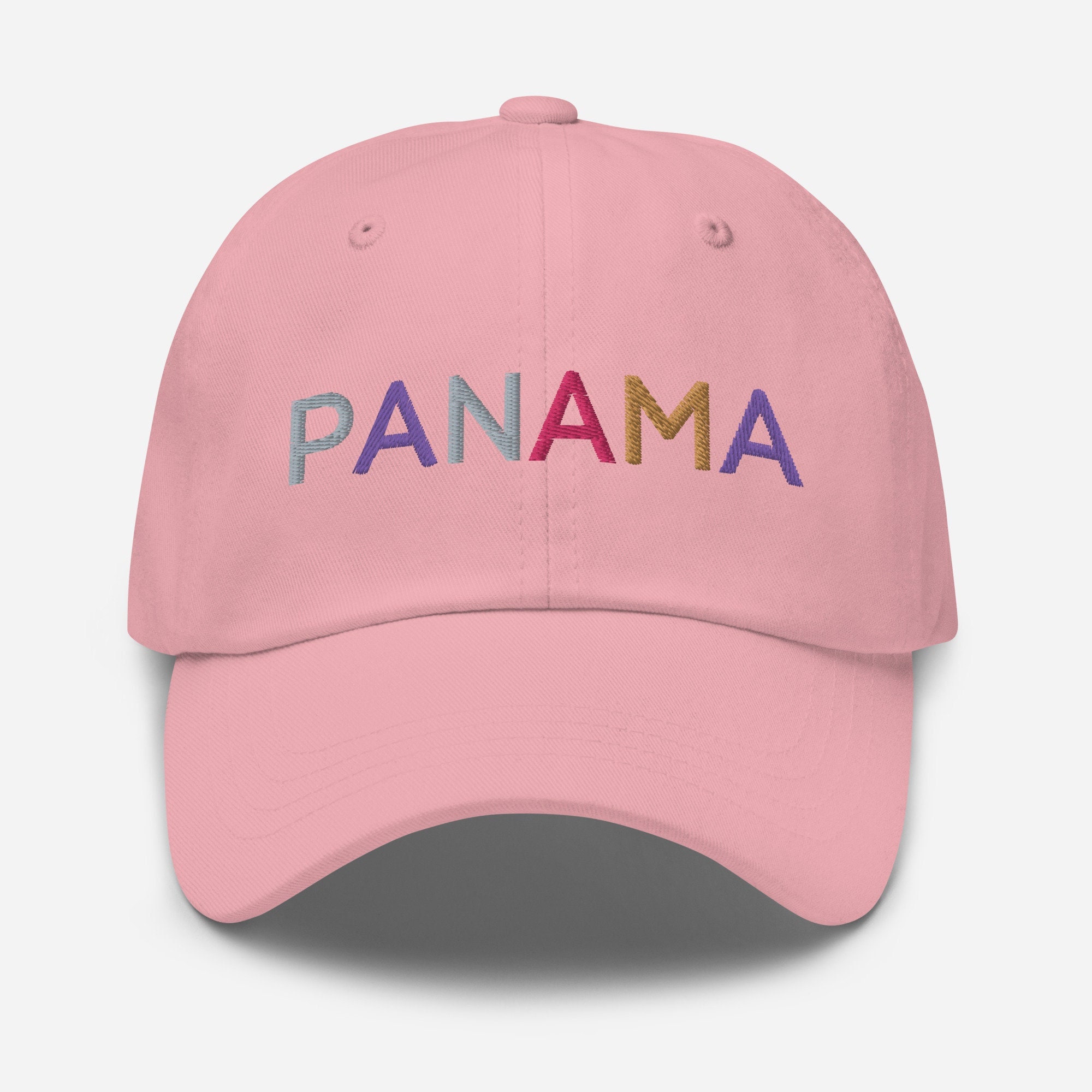 Panama Dad Hat: Embroidered Cotton Twill, Adjustable Strap