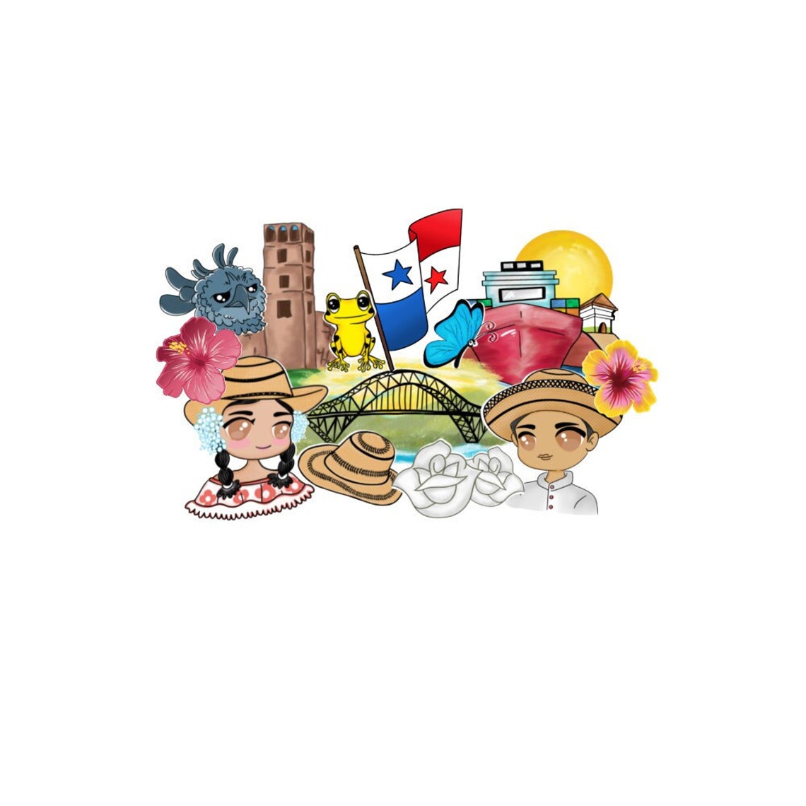 Pegatinas de Panamá y Amigos, Calcomanías de Panamá, Recuerdos