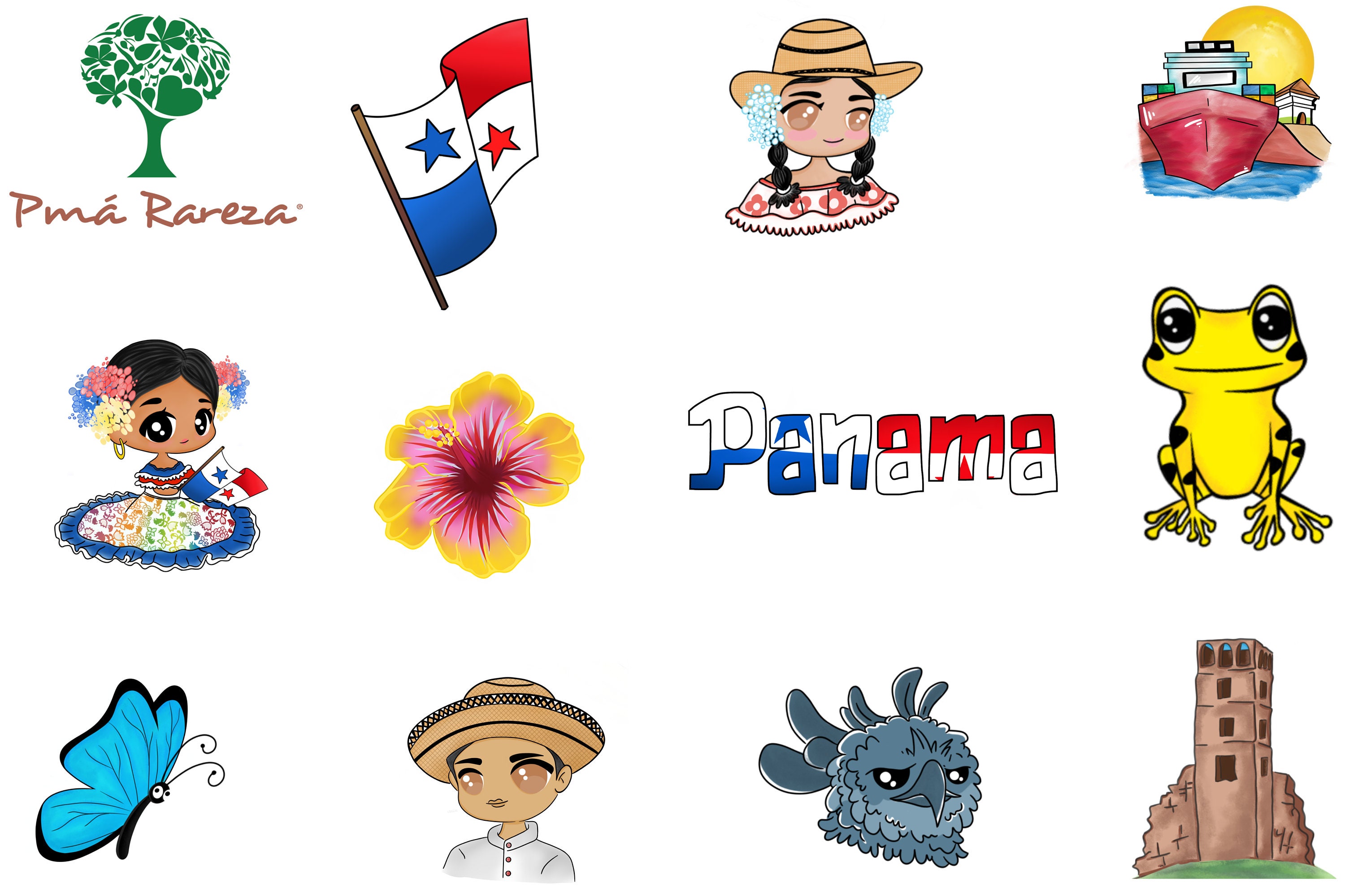 Panama Y Amigos Sticker Sheet - Etsy New Zealand